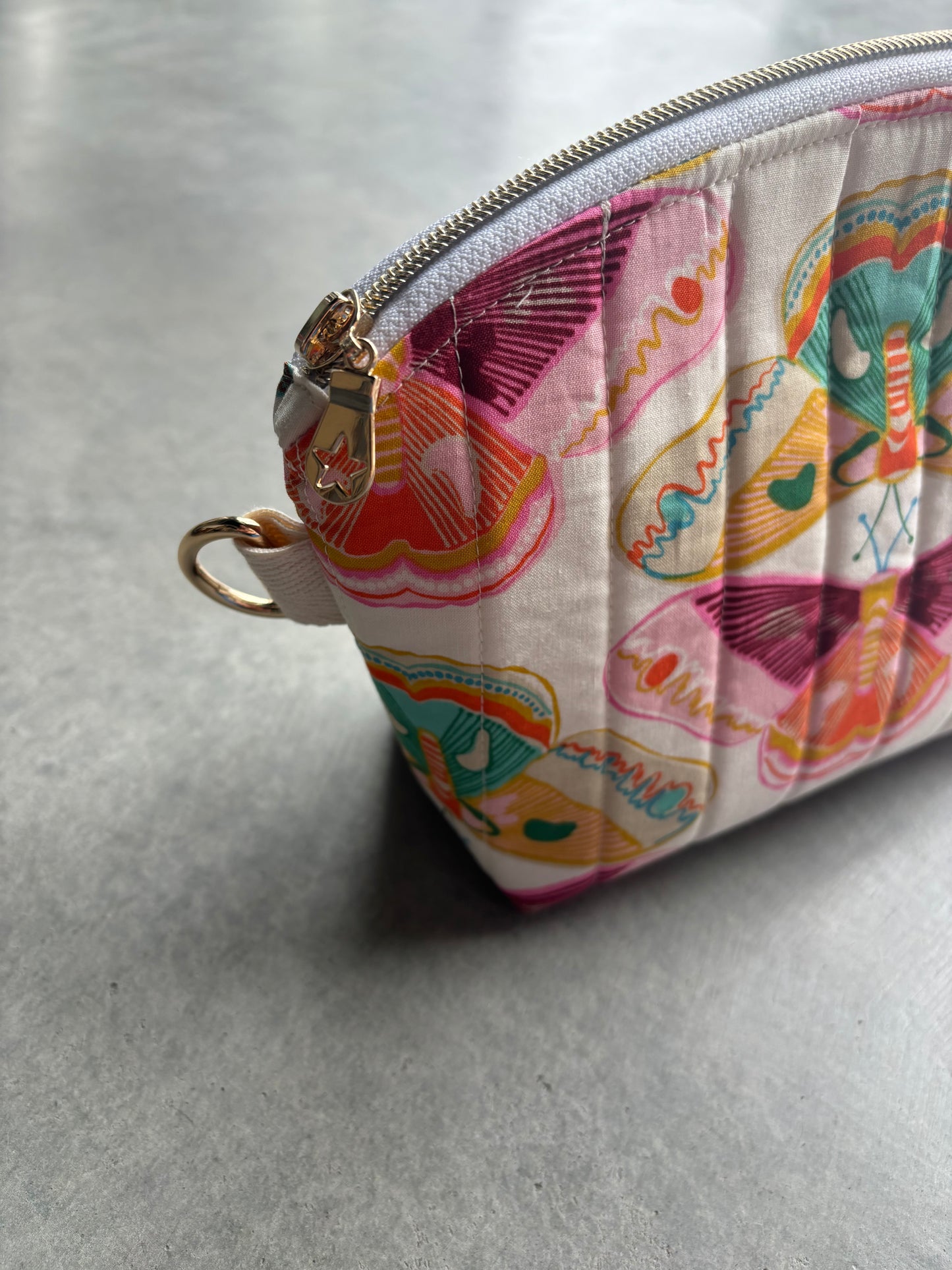 Large Zipper Pouch in Moth+Snakes