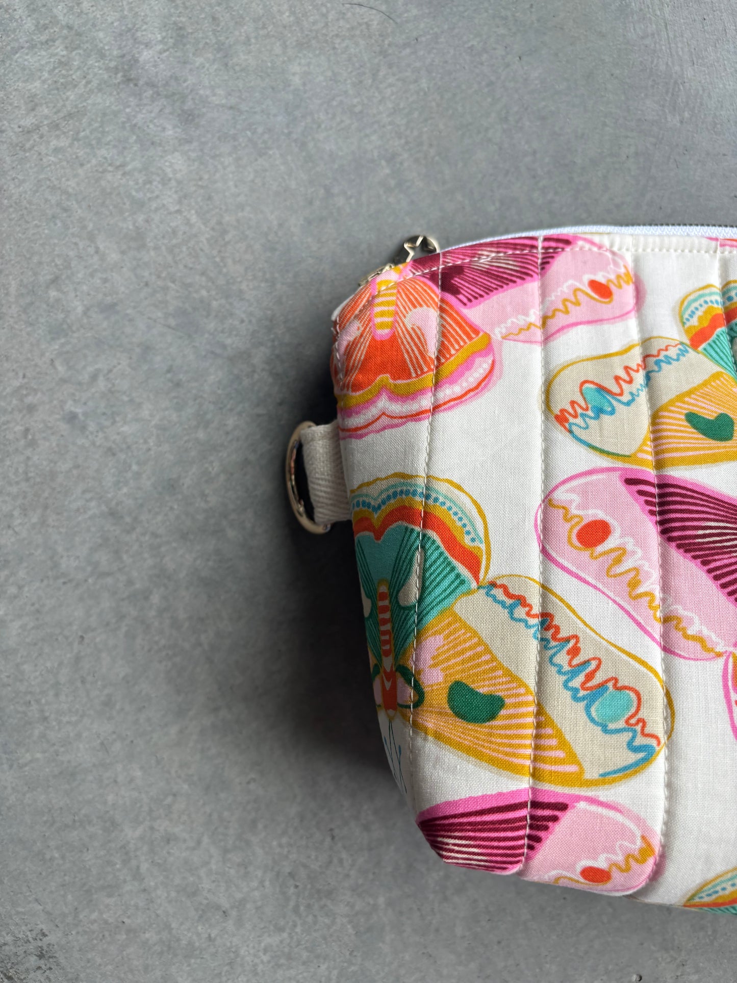 Large Zipper Pouch in Moth+Snakes