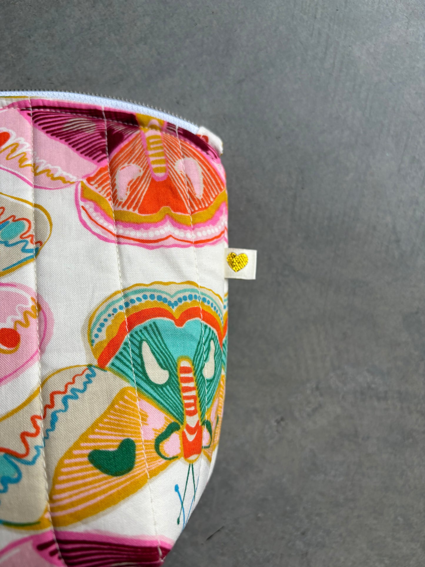 Large Zipper Pouch in Moth+Snakes