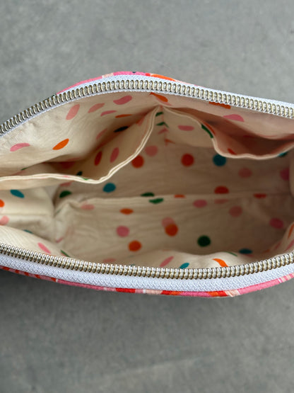 Large Zipper Pouch in Juice Box (Pink)