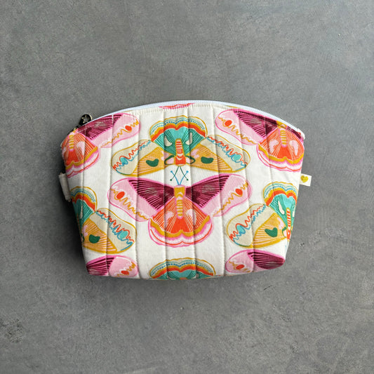 Large Zipper Pouch in Moth+Snakes