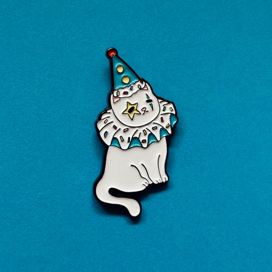 Cat Clown Enamel Pin
