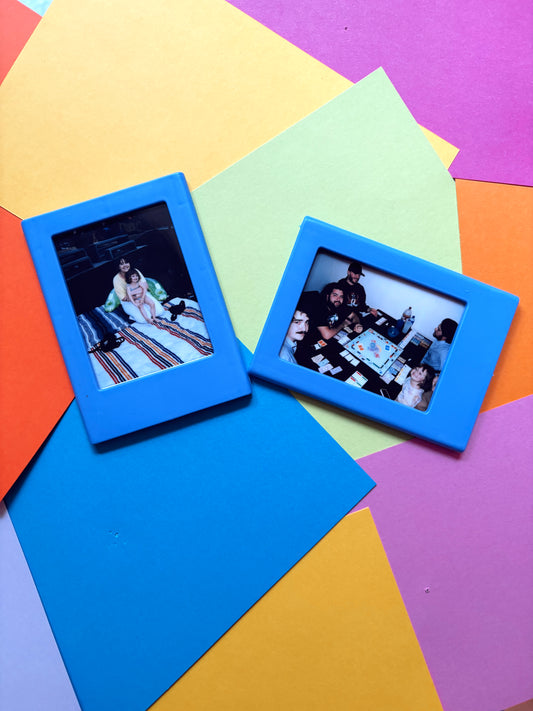 Polaroid Frame Magnets Blue
